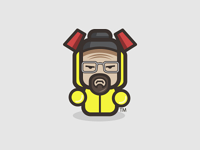 Mr.White breaking bad fanart funky heisenberg kirpluk logo mr white sign vector