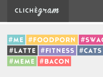 Clichègram bold clean colorful colourful interface simple ui user interface web design