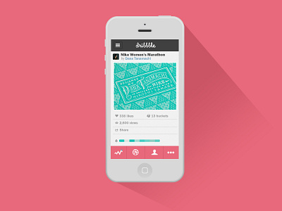 Dribbble Mobile App app design dribbble icons interface ios iphone mobile ui ui design