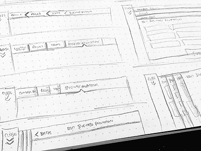 Header Nav Options app header mockup nav paper sketch ui ux wireframe