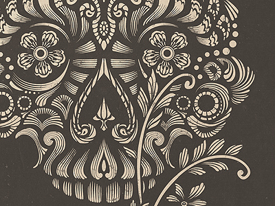 Sugar Skull design illustration screenprint sugarskull