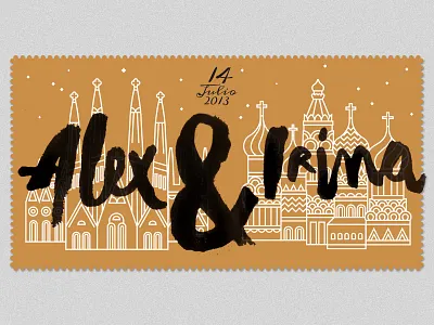 Wedding invitation barcelona russia wedding