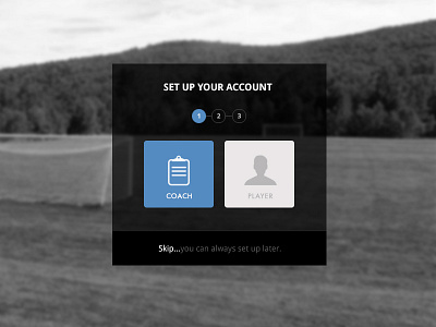 Set Up - Rebound account dark flat minimal set up sign in sign up ui