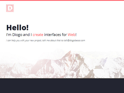 New Portfolio - Hello! - Online clean diogobessa.com hello portfolio simple web web site