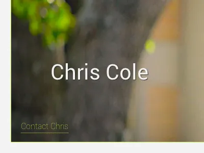 Chris Cole - Redesign musician redesign roboto
