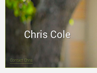 Chris Cole - Redesign musician redesign roboto