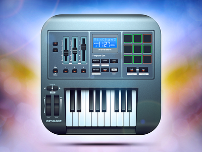 Impulse iOS Icon app buttons icon impulse ios ipad iphone keyboard midi moscow music russia