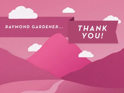 Thank you! debut dribbble invite mountains thanks