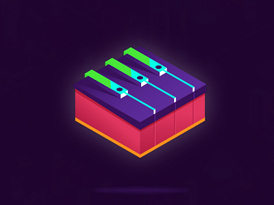 Keyframe Icon animation fun game icon israel keyboard keyframe logo music neon