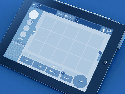 Mockup Slot Bingo alvaro app bingo blue button casino interface ipad mockup sevilla slot wireframe