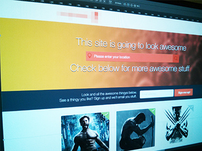 Weekend Project color fullscreen home homepage photoshop site thingy ui user interface website wolverine