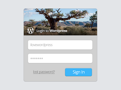 Wp Login (@2x for real pixels) login minimalistic photoshop product design psd ui user interface web design wordpress