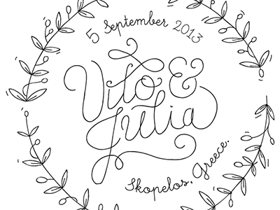 Wedding Logo illustration logo