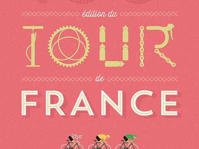 Tour de France poster cog cycling illustration illustrator poster texture thirsty rough tour de france tourdefrance trend vector based