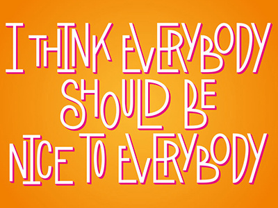 Everybody andy warhol lettering typography vector