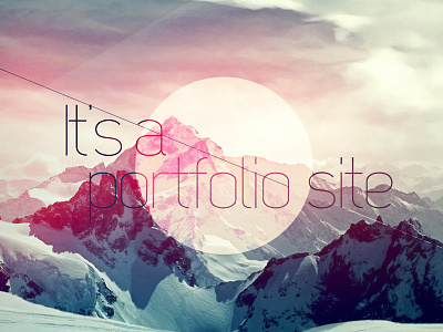 Portfolio Graphic circle mountains portfolio web
