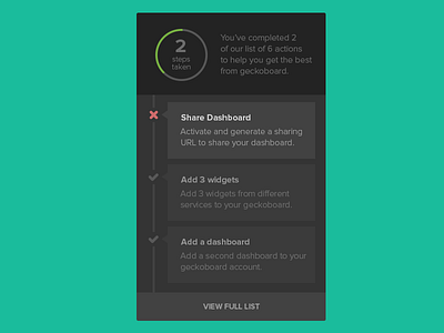 Checklist UI chart checklist flat flat design status status indicator timeline ui