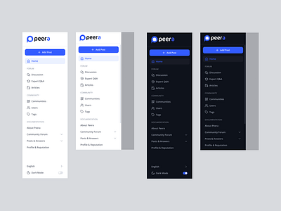 Sidebar button dark mode light mode mobile nav sidebar ui ux web