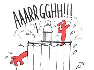 Sunburn cartoon drawing illustration sunburn