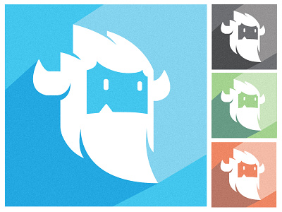 Possible Yeti Color Pallete beard color face flat horns logo minimal monster pallete yeti