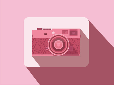 Flat Rangefinder Camera Icon camera flat icon illustration rangefinder shadow