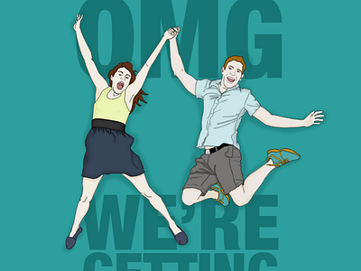 Save The Date Illustration illustration wedding