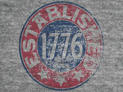 Established 1776 1776 america distress screen print vintage