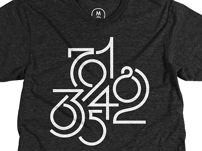 Numeric -- one week left cotton bureau lettering monochrome numbers numeric t shirt tee tri blend tshirt typography