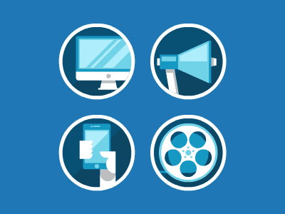 Coollab Icon Animated [GIF] animated animation film icon imac iphone monitor movie roll speaker web web icon