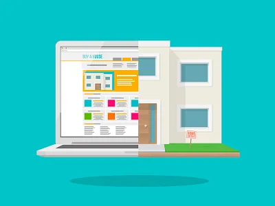 MacBook/House apple buy flat home house icon illustration laptop macbook online real estate sale