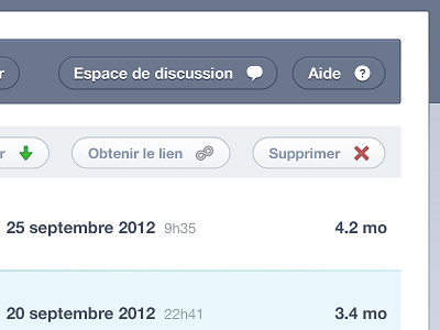 Workspace buttons capitainejob company dropbox file folder student table ui ux work workspace