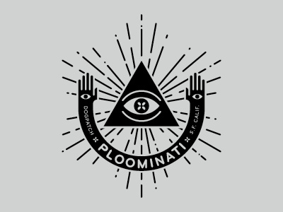 Ploominati eye hand illuminati illustration t shirt