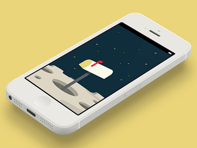 Art for upcoming iPhone app 3d cinema4d flat ui game illustrator ios iphone mailbox space