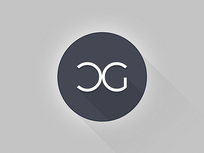 Creative Guru logo flat icon logo long shadow shadow