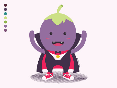 Conde Uva art digital art dracula grape illustration kawaii uva vector wip