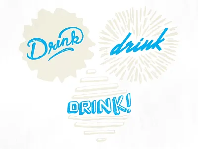 Drink drink drink! blue coasters drink gold type