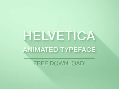 Helvetimation - Helvetica Animated Typeface after effects artisdesign download helvetica motion typeface