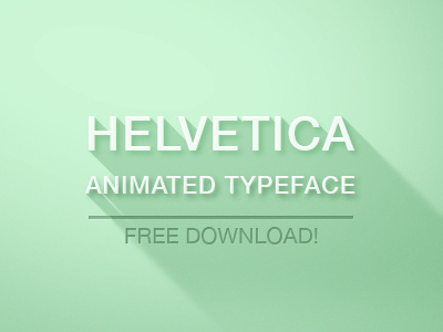 Helvetimation - Helvetica Animated Typeface after effects artisdesign download helvetica motion typeface