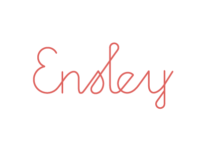 Ensley cursive vector