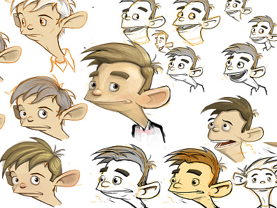 Character concepts boy character doodles early ears guy human sketches