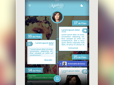 Timeline agenda calendar diary event friends gonzo ios7 ipad kim kardashian photo quote timeline