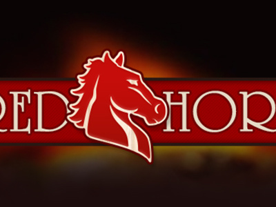 Rejected Restaurant Mark horse logo red restaurant university roman