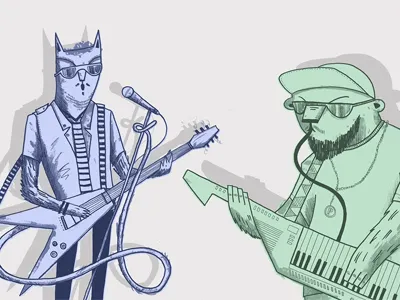 Chromeow chromeo drawing illustration photoshop