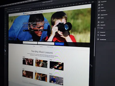 Website Redesign blue categories clean cta icons landing page navigation simple ui ux website whitespace