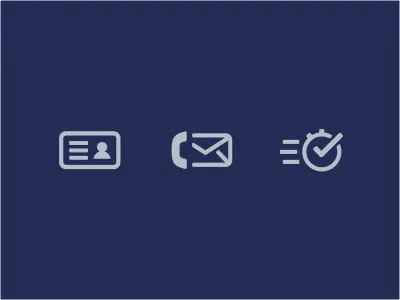 DB Icons blue check clock delivery icon icons mail phone profile speed