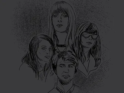 White Lung 2 illustration illustrator portraits texture
