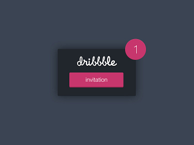 Dribbble Invite clean draft dribbble flat invitation invite one player simple