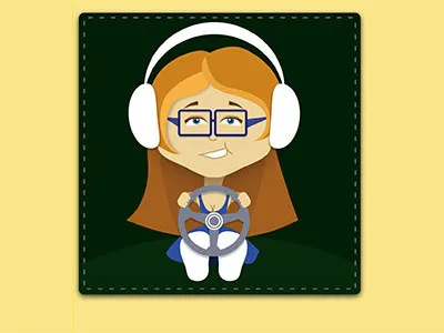 Crazy driver driver girl scetch