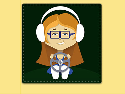 Crazy driver driver girl scetch