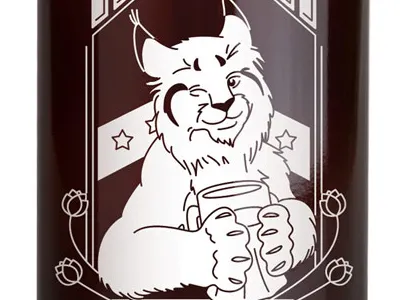 Tomkat Brewing bottle bottle brewing illustration packaging